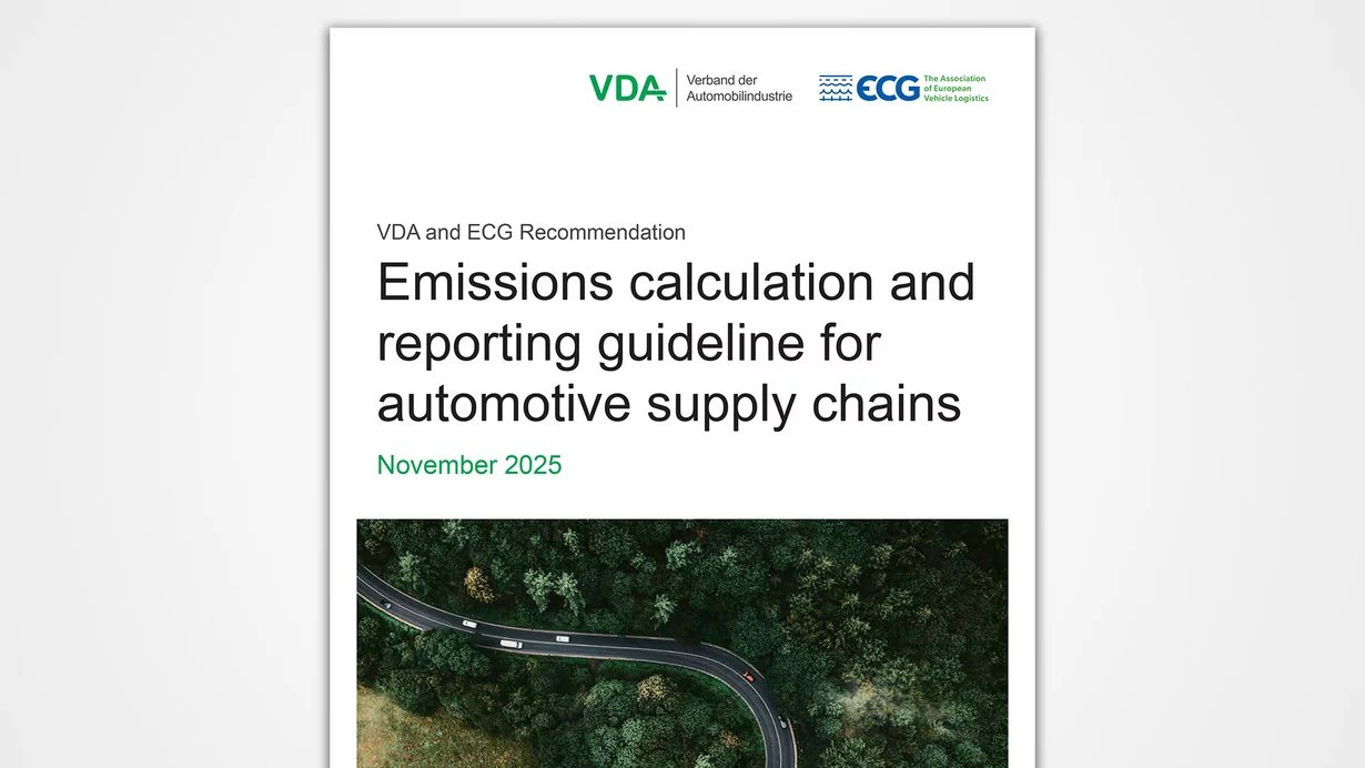 
										ECG und VDA ver&ouml;ffentlichen aktualisierte Leitlinie zur standardisierten Emissionsberichterstattung in der Automobillogistik
									