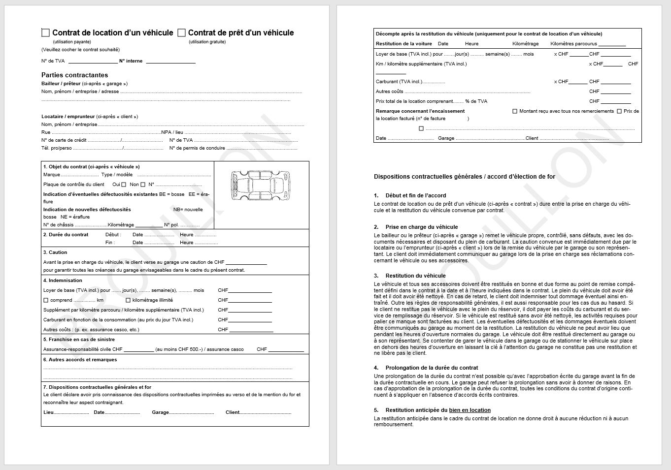 Modèle contrat de prêt entre particulier et entreprise