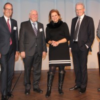 de g. Jean-Marc Probst, Urs Wernli (Président central de l'UPSA), Christoph Blocher, Doris Fiala, Hans-Ulrich Bigler, Ulrich Giezendanner