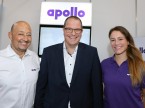 Felice Di Paolo, Markus Brunner und Selina Friedli (Apollo): «Das Publikum ist aus der Branche und sehr interessiert an den präsentierten Produkten.»