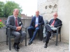 Le calme avant la tempête : Kurt Pfeuti, Markus Christen et Heinz Kaufmann de l’UPSA.